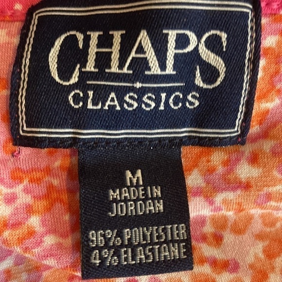 Chaps medium top short sleeves new with tag pink orange - Picture 11 of 11